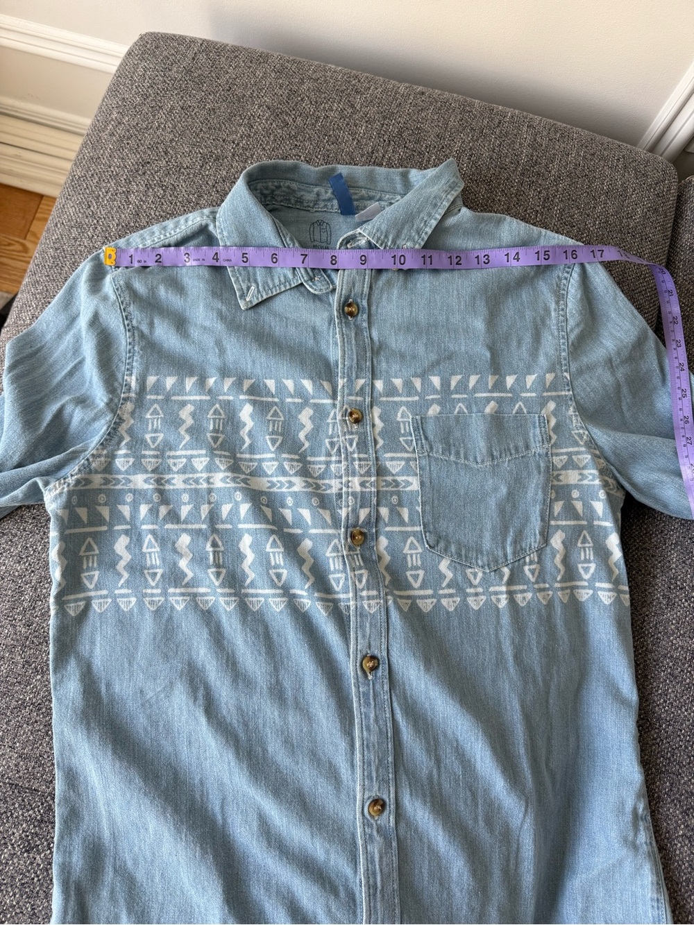 H&M Light Blue Denim Shirt - Picture 8 of 11